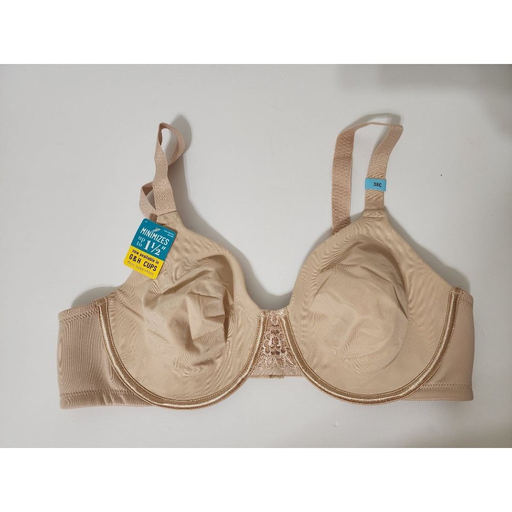 Vanity Fair Womens Beige Sport Wirefree Underwire Bra Sz 38C Style 16345
